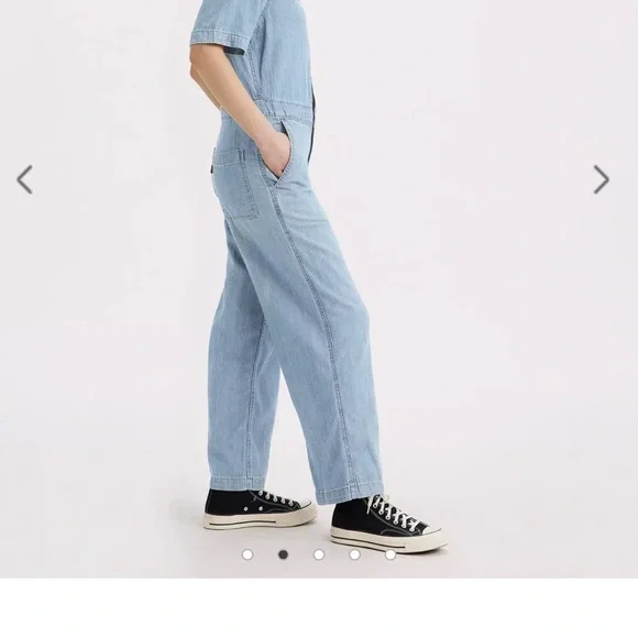 Levi's Light Blue Denim Jumpsuit NWT - Picture 3 of 10